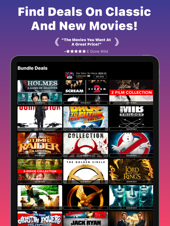Movie Deals+ Discount App iPad screenshot 4 - Shopping app