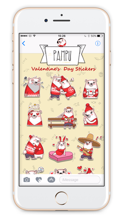 Valentine's Day with Pampu stickers screenshot