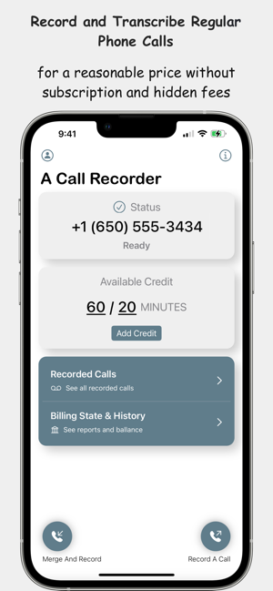 ‎Call Recorder & Transcriber Screenshot