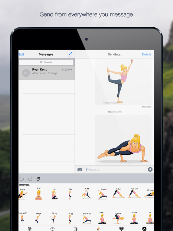 Screenshot #5 pour Yogamojis - Yoga Emoji Keyboard and Stickers