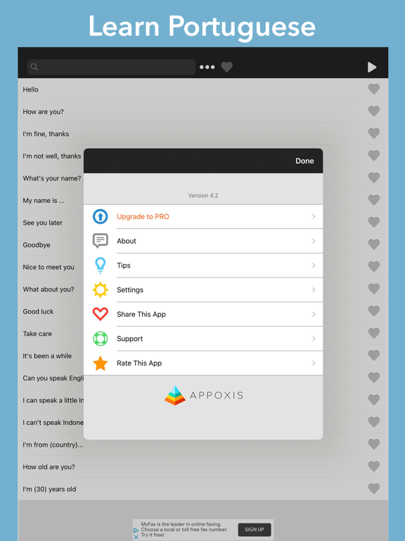 Screenshot #5 pour Learn Portuguese - Phrasebook