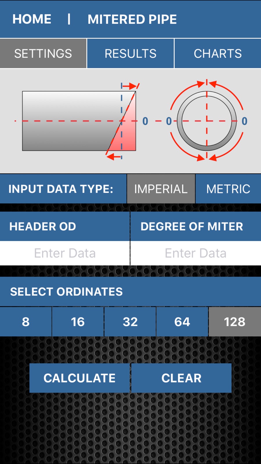 Miter Pipe Calculator iphone screenshot 2