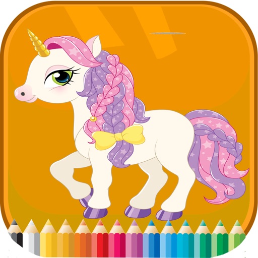 Pony Coroling Book - Activities for Kids Icon
