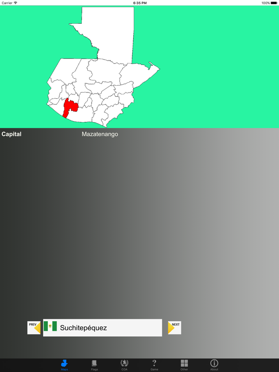 Screenshot #4 pour Guatemala Department Maps, Flags and Capitals