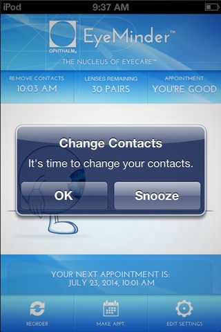 EyeMinder™ Contact Lens Reminder screenshot 3