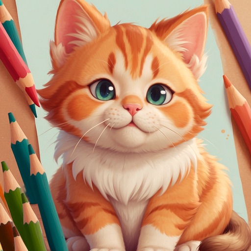 Книжка-раскраска кошек и котят