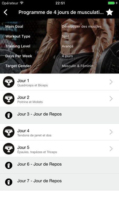 Screenshot #3 pour GymApp Pro Workout Log
