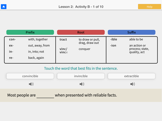 Screenshot #6 pour Word Roots Level 1 Lite