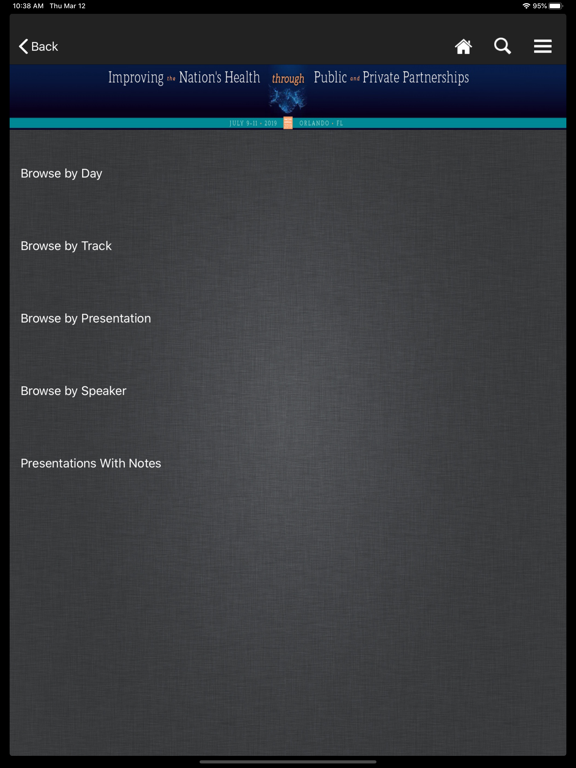 NACCHO Conference Apps iPad screenshot 3 - Education app
