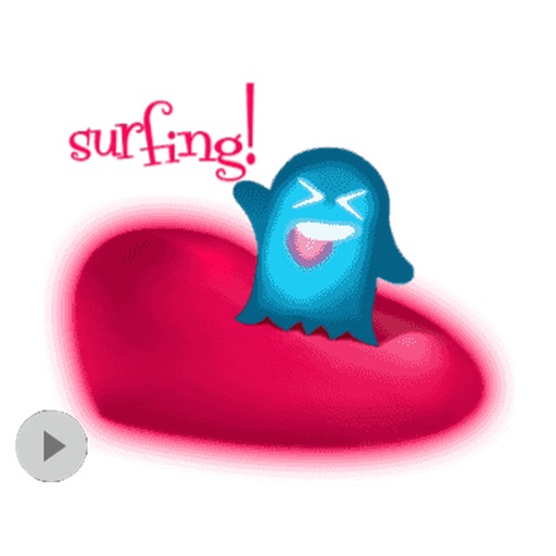 Animated Funny Ghost Sticker