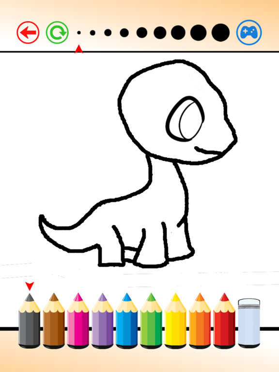 Coloring Book and Drawing Dinosaur on Sketch Line iPad screenshot