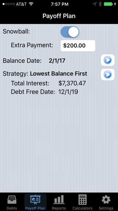Debt Payoff Assistant screenshot