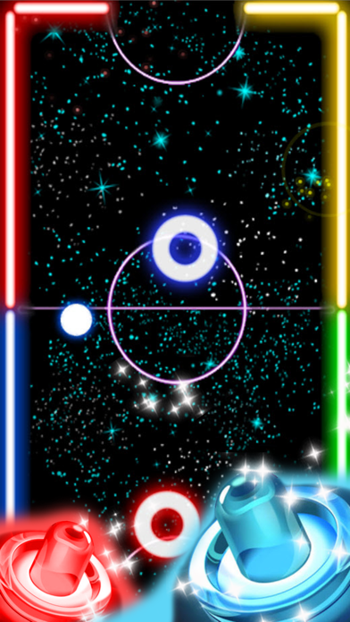Screenshot #3 pour Glow Hockey HD 2 - joueurs néon light air hockey