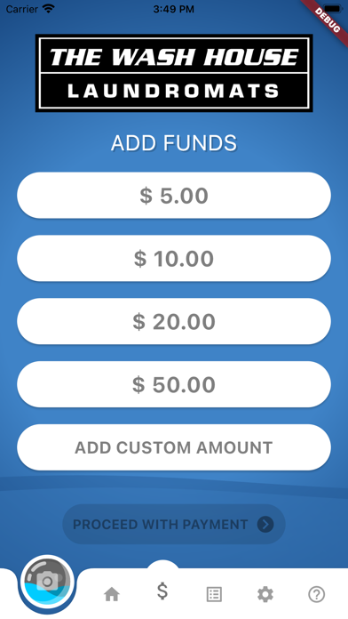 The Wash House App Screenshot