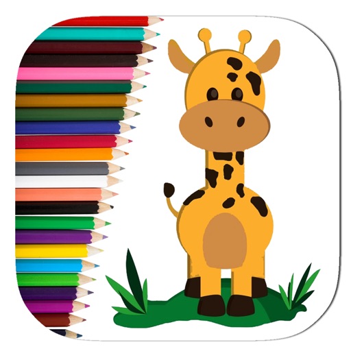 Giraffe Coloring Page Game Educational iOS App