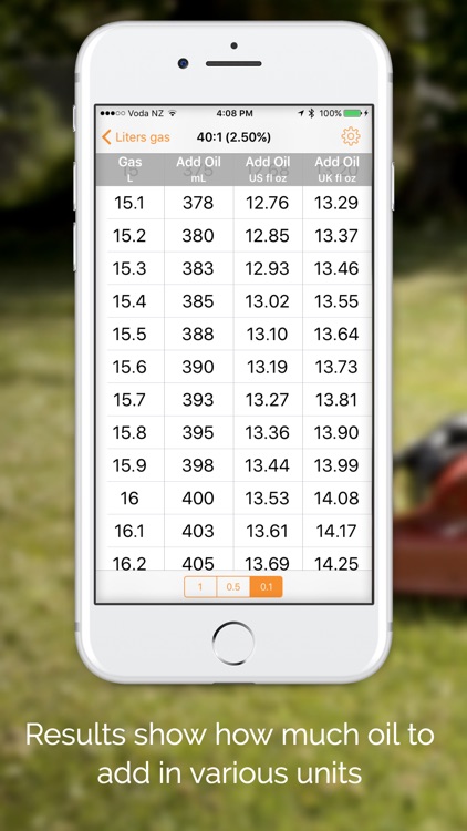 Premix Gas Ratios - Oil and Gas Mix for Two-Stroke screenshot-3