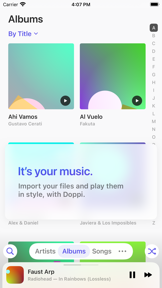 Doppi: a local music player screenshot