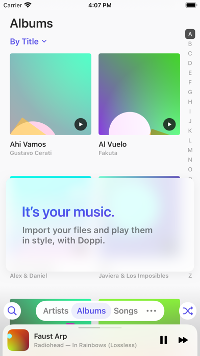 Doppi: the nicest music player Screenshot