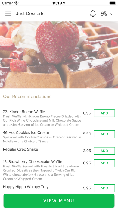 Just Desserts. Screenshot
