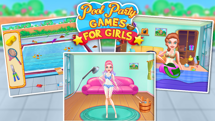 泳池派对 游戏的女孩 screenshot 5
