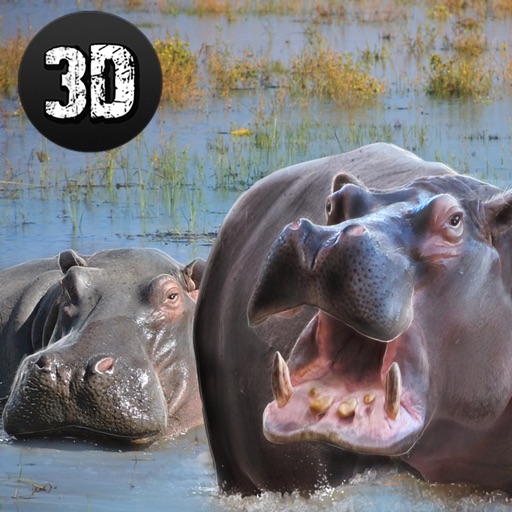 Hippo Wild Life Survival Simulator 3D iOS App