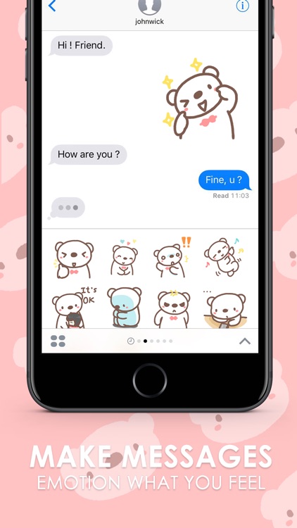 HereMhee Lovely Bear Stickers for iMessage Free