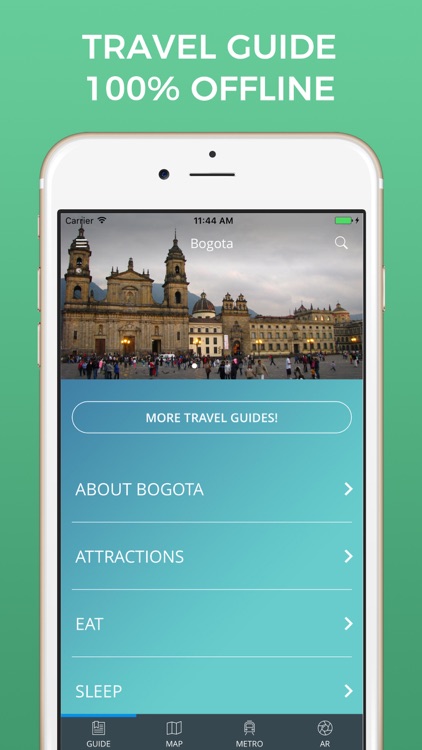 Bogota Travel Guide with Offline Street Map