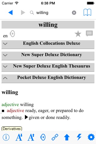 New Deluxe Dictionary Thesaurus Collocations screenshot 2