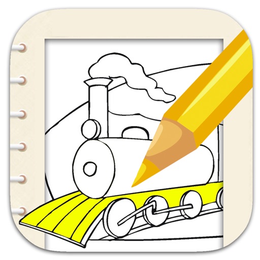 Monster Trains Coloring Page Game Free For Kids Icon