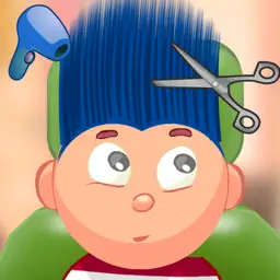 Child game / hair cut (dark blue) app icon