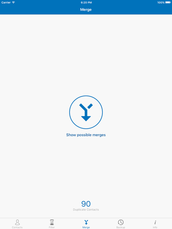 Contacts Cleaner - Easy Backup & Contact Manager iPad screenshot 4 - Productivity app