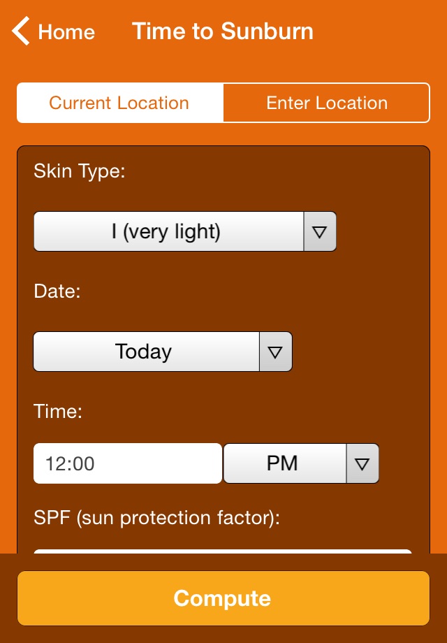 Wolfram Sun Exposure Reference App screenshot 2