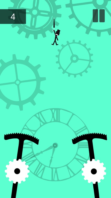 Stickman Dismounting Stickman Umbrella Hero