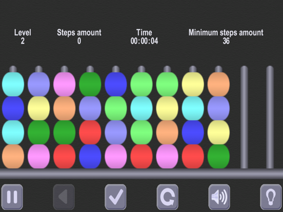 Color Heap Puzzle. Hanoi Tower iPad screenshot