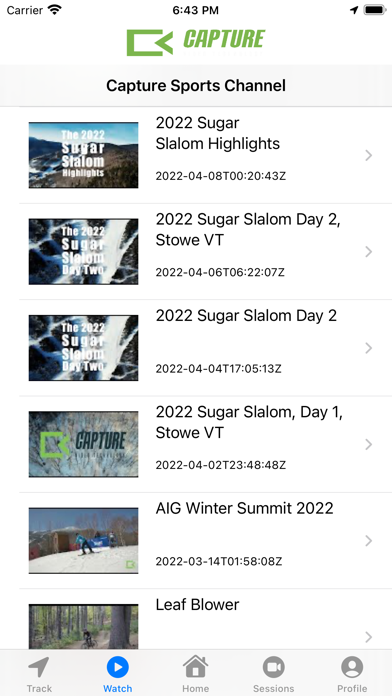 Capture Sports Screenshot