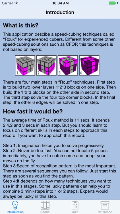 Cube Roux - Fast Solution