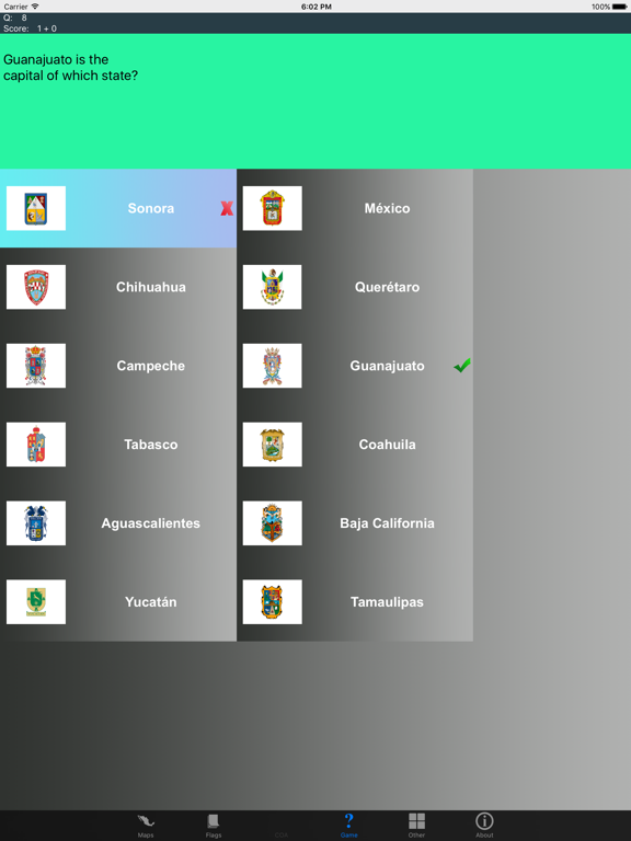 Mexico State Flags and Maps iPad screenshot
