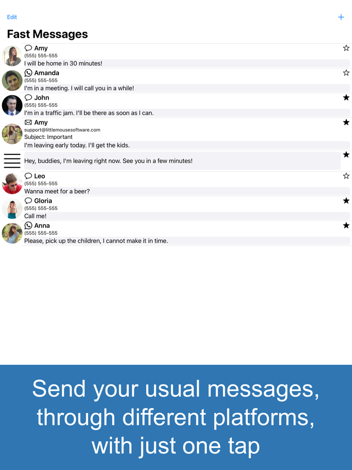 Fast Messages and Widgets