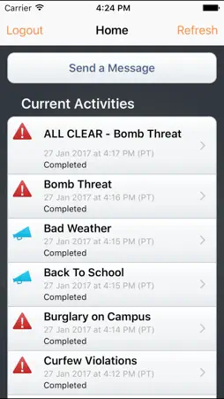 Blackboard Connect for iPhone screenshot 2