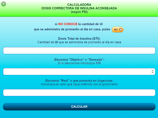 Screenshot #4 pour Calculadoras de Insulinización