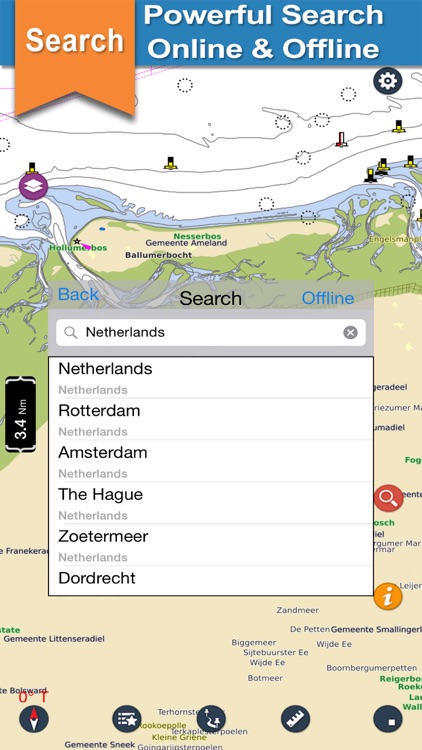 Netherlands gps Nautical offline chart for sailing