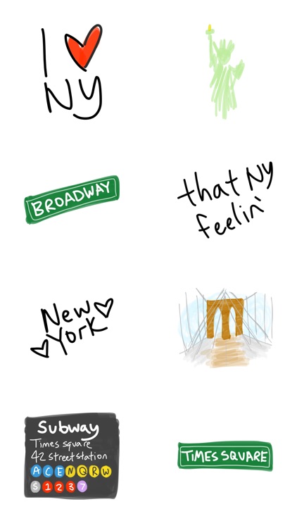 NYC stickers for iMessage, NY photo keyboard emoji