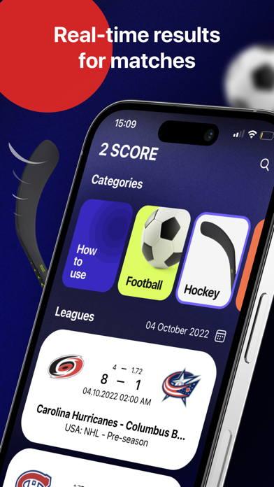 2Score - Live Sports Scores Screenshot