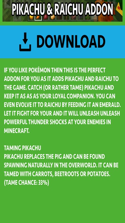 PIXELMON ADDONS FOR MINECRAFT POCKET EDITION (PE)