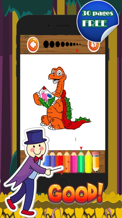 Dinosaur Painting Color For Kindergarten Fun Game screenshot-3