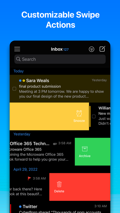 Screenshot #2 pour OneMail - Email by Nouvelware