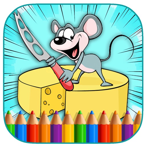 Coloring Book Mouse Hungry Game For Educational iOS App