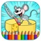 Coloring Book Mouse Hungry Game For Educational