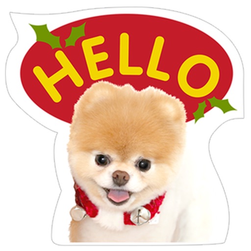 Coco The Pomeranian Dog Stickers - Happy Holidays icon