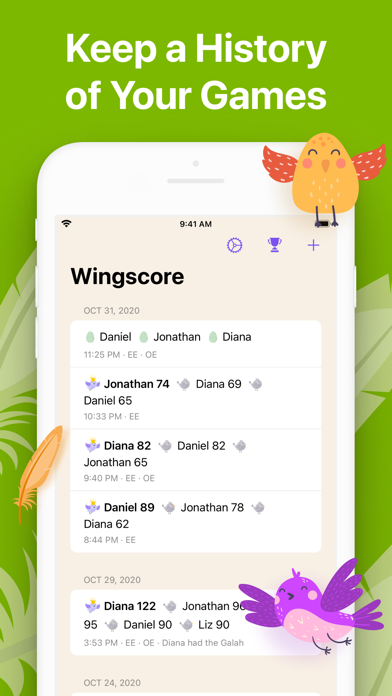 Wingscore: scoresheets Screenshot